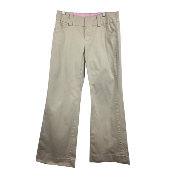 Gap Curvy Ankle Stretch Flare Pants Size 4 Beige - Picture 1 of 5